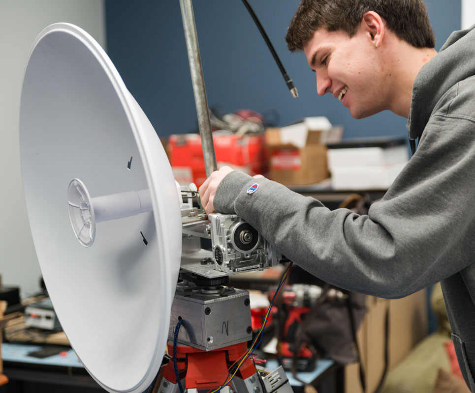 Engineering Student Doing Research